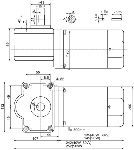 微型蝸輪電機YYWJ90-90設計圖